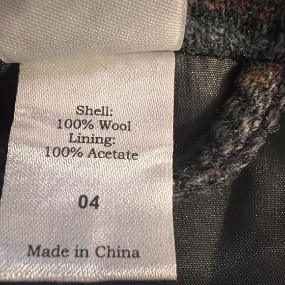 Garnet Hill 100% Wool Blend Plaid Blazer Jacket School boy Academia Size 4 - Picture 7 of 11